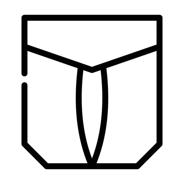 Ilustração do vetor do ícone da linha de bolso exterior — Vetor de Stock