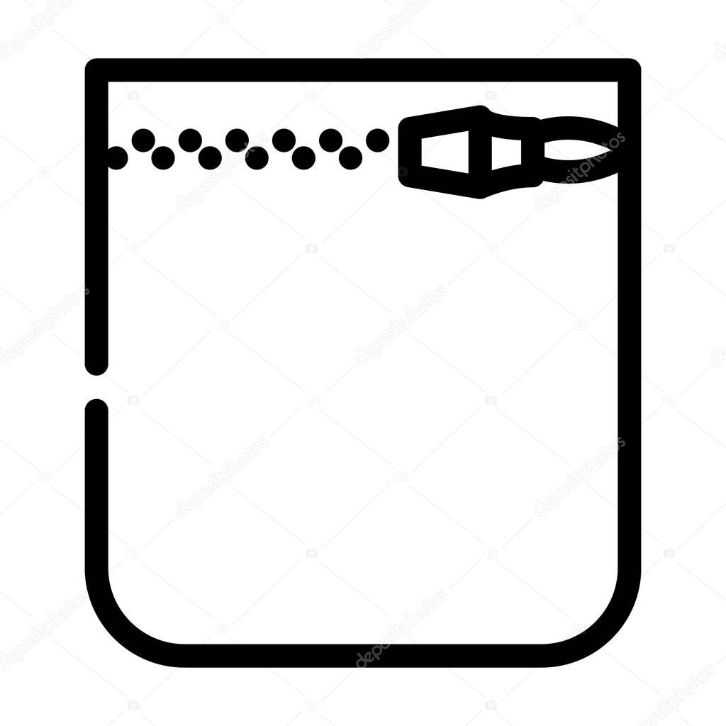 coins storage pocket line icon vector illustration