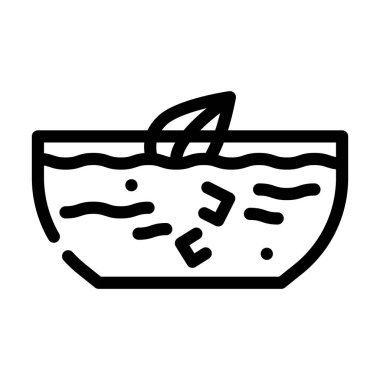 Sangria İspanya içecek çizgisi ikon vektör çizimi