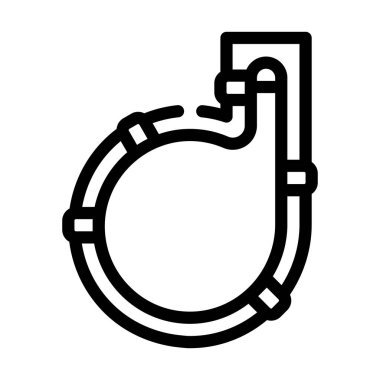 Şarap derisi İspanya çizgi ikonu vektör illüstrasyonu