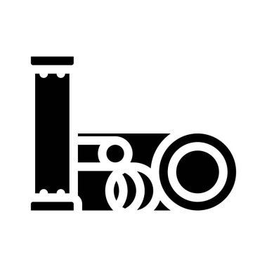 Borular malzeme oluşturma simgesi vektör illüstrasyonuName