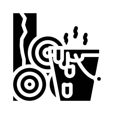 Bitumen oluşturma materyal sembol vektör illüstrasyonu