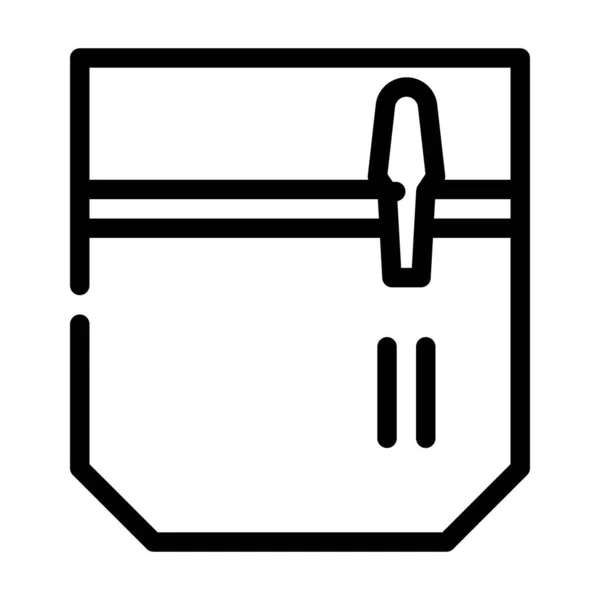 Bleistift und Stift tragen Pocket Line Icon Vektor Illustration — Stockvektor