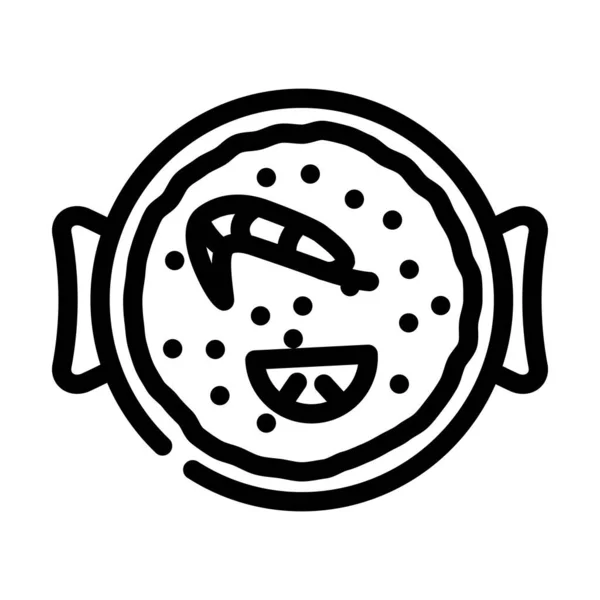 Churros İspanya atıştırmalık hattı ikon vektör illüstrasyonu — Stok Vektör