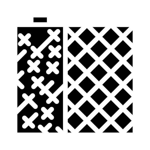 Cuadrícula material de construcción glifo icono vector ilustración — Archivo Imágenes Vectoriales