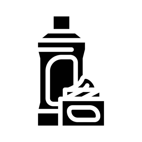 Химическая жидкость для полировки иконок для автомобиля — стоковый вектор