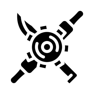 mutfak gereçleri glifleri simge vektör illüstrasyonlu dişli