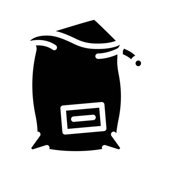 Zak compost glyph pictogram vector illustratie — Stockvector