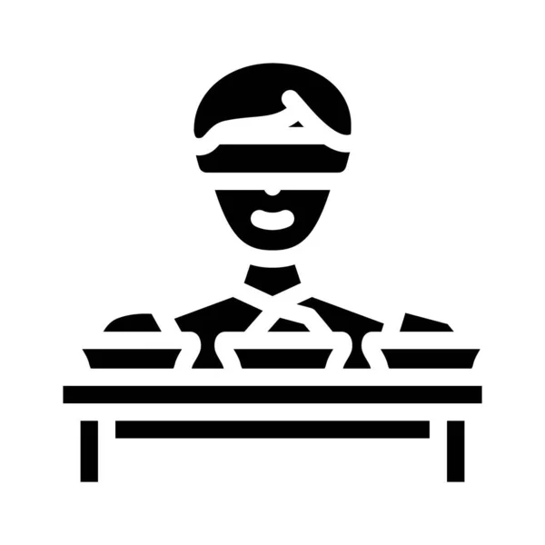 Blind testing glyph icon vector illustration — Stock Vector