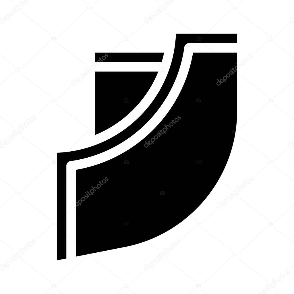 trouser pocket glyph icon vector illustration