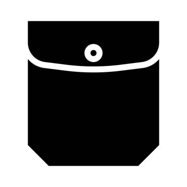 flap simge vektör illüstrasyonuna sahip yama cebi