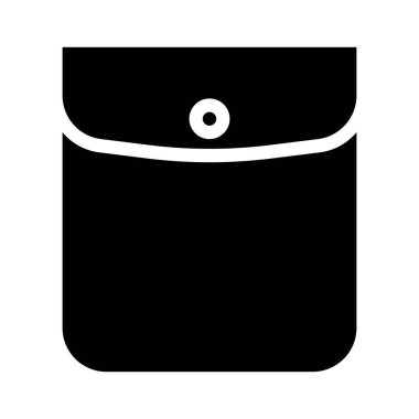 düğme kapalı cep simgesi vektör illüstrasyonu