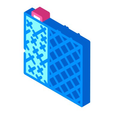 ızgara oluşturma materyal izometrik ikon vektör çizimi