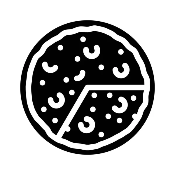 Ομελέτα ισπανικό πιάτο glyph εικόνα διάνυσμα εικονίδιο — Διανυσματικό Αρχείο