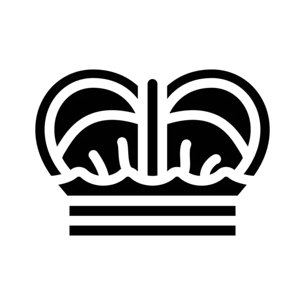 Coroa espanha rei glifo ícone vetor ilustração — Vetor de Stock