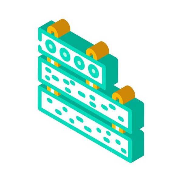 Изображение изометрического вектора иконок бетонных плит — стоковый вектор