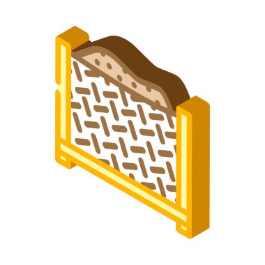 kutu komposteri izometrik vektör illüstrasyonu