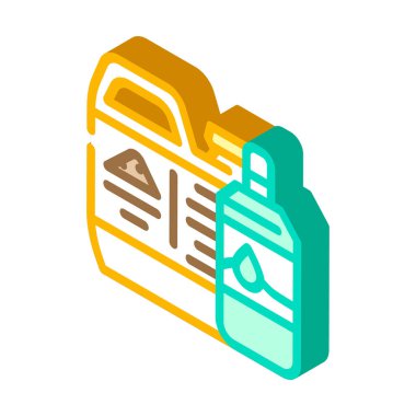 koku nötrleştirici izometrik gübre ikon vektör çizimi