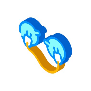 Etiketler izometrik ikon vektör illüstrasyonu uyarıcısı