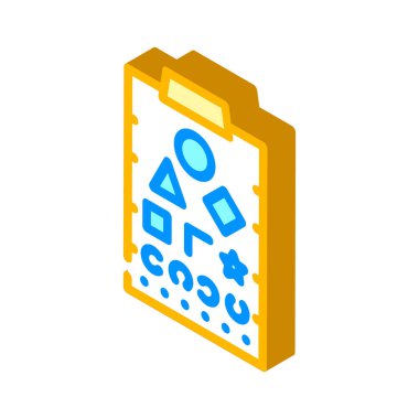 sivtsev tablosu, eğitim vizyonu izometrik ikon vektör illüstrasyonu için ayakta durun