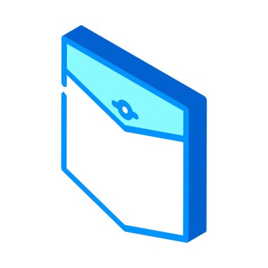 Batı cep izometrik ikon vektör çizimi