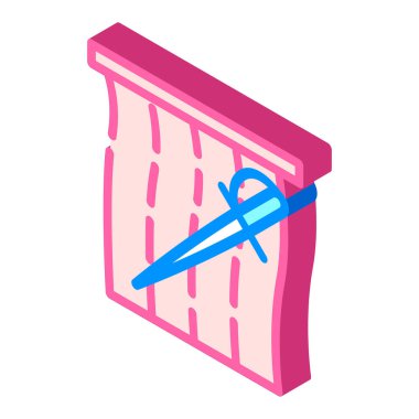 boğa güreşi İspanya izometrik ikon vektör çizimi