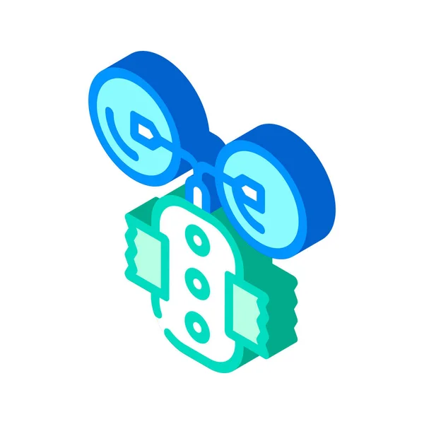 자극 장치 isometric icon vector illustration — 스톡 벡터