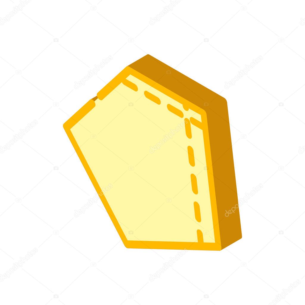 patch pocket for workwear isometric icon vector illustration