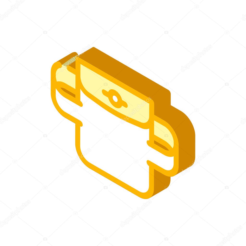 elastic pocket isometric icon vector illustration