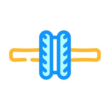 Basın tekerlekli spor aletleri renk ikonu vektörü. Basınçlı patenli araç gereç. izole edilmiş sembol çizimi