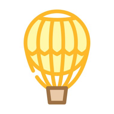 Hidrojen hava balonu renk ikonu vektörü. Hidrojen hava balonu işareti. izole edilmiş sembol çizimi