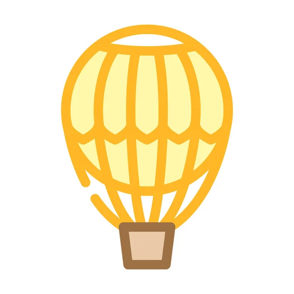 Waterstof Weerballon Kleur Pictogram Vector Waterstof Weerballon Teken Geïsoleerde Symbool — Stockvector