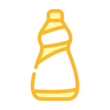 Plastik madde renk ikonu vektöründen deterjanlar için konteyner. Plastik madde tabelasından deterjan konteynırı. izole edilmiş sembol çizimi