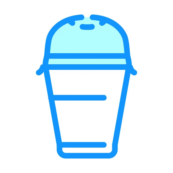Trinken Plastikbecher Farbe Symbol Vektor Trinken Plastikbecher Zeichen Isolierte Symbolillustration — Stockvektor