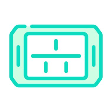 tepsi kantin renkli simge vektörü. Tepsi matarası işareti. izole edilmiş sembol çizimi