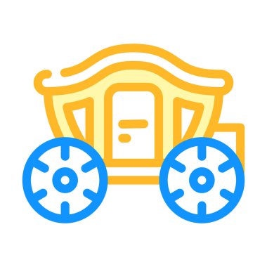 Koç Taşımacılık Düğün Rengi ikonu vektörü. Koçun düğün tabelası. izole edilmiş sembol çizimi