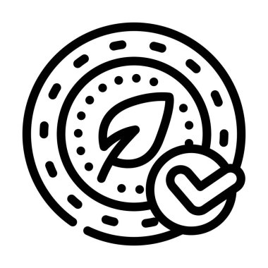 Chia şifreleme hattı ikon vektörü. Chia şifreleme işareti. izole edilmiş çizgi simgesi siyah illüstrasyon