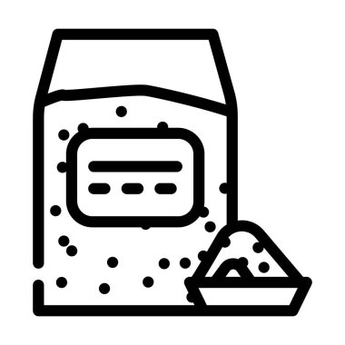 Darı glüten serbest çizgi ikonu vektörü. Darı glütensiz tabela. izole edilmiş çizgi simgesi siyah illüstrasyon