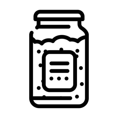 Glütensiz yiyecek hattı ikonu taşıyıcısı için bir şişe. Glütensiz yiyecek işareti için bir şişe. izole edilmiş çizgi simgesi siyah illüstrasyon