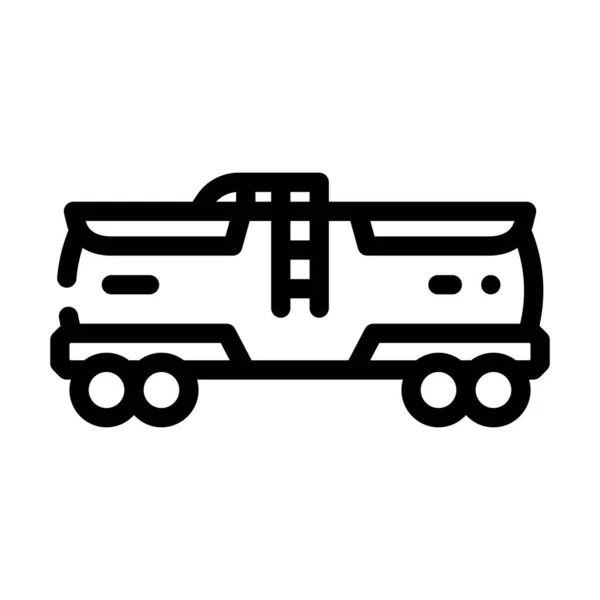 Spoortank Waterstoftransport Lijn Icoon Vector Spoor Tank Waterstof Transport Teken — Stockvector