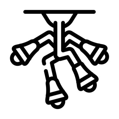 Avize çizgisi ikon vektörünü tasarla. Tasarım avize tabelası. izole edilmiş çizgi simgesi siyah illüstrasyon