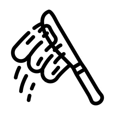 Fıstık ezmesi ikon vektörlü bıçak. Fıstık ezmeli bıçak. izole edilmiş çizgi simgesi siyah illüstrasyon