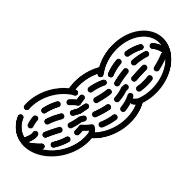 yer fıstığı çizgisi ikon vektör çizimi