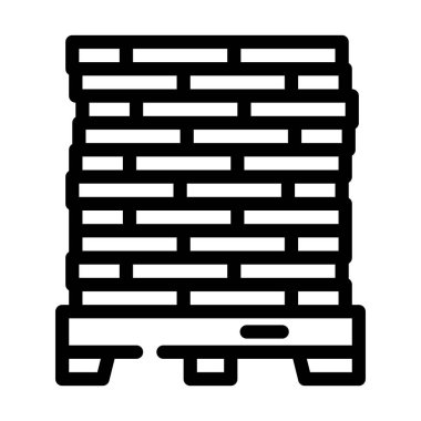 palet turba çizgisi ikon vektör çizimi