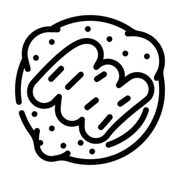 Cookies Mit Erdnussbutter Linie Symbolvektor Kekse Mit Erdnussbutter Zeichen Isolierte — Stockvektor