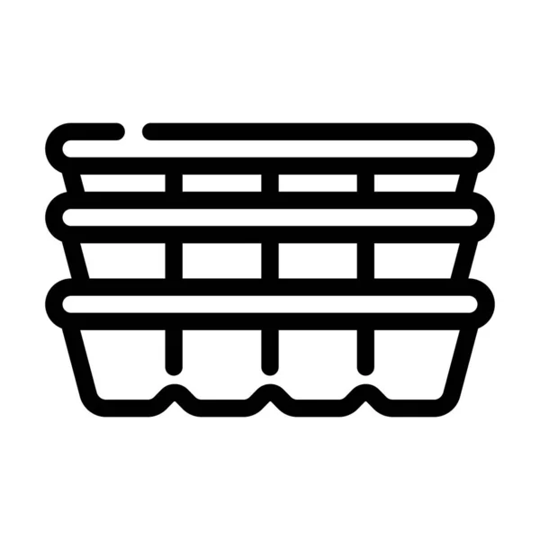 Casete turba línea icono vector ilustración — Vector de stock