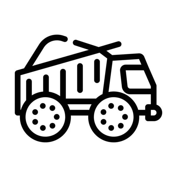 Truck carrying peat line icon vector illustration — Stock Vector