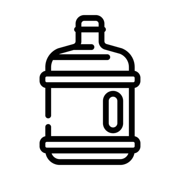 Linea bottiglia di plastica acqua icona vettoriale illustrazione — Vettoriale Stock