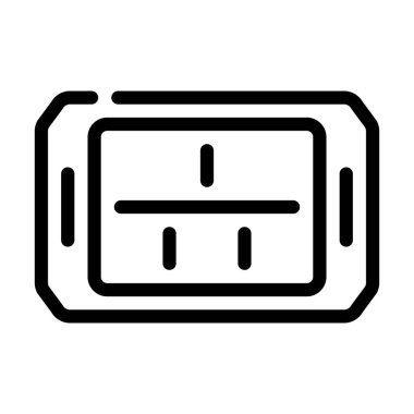 tepsi kantin çizgi ikon vektör illüstrasyonu