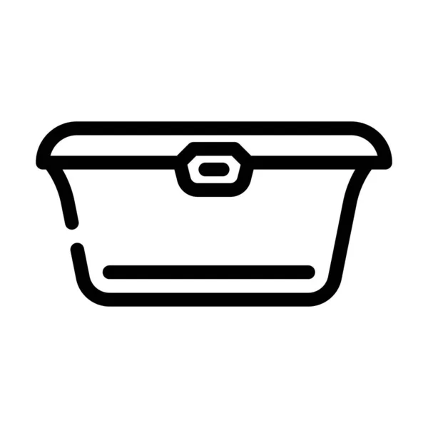 Verpakking plastic container lijn pictogram vector illustratie — Stockvector